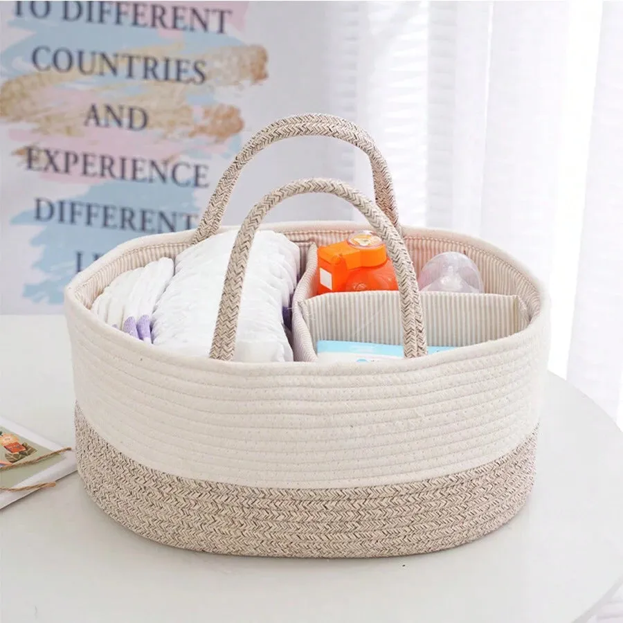 ANYMOM Mommy Diaper Bag Oval Basket Stackers And Caddies Storage Organizer