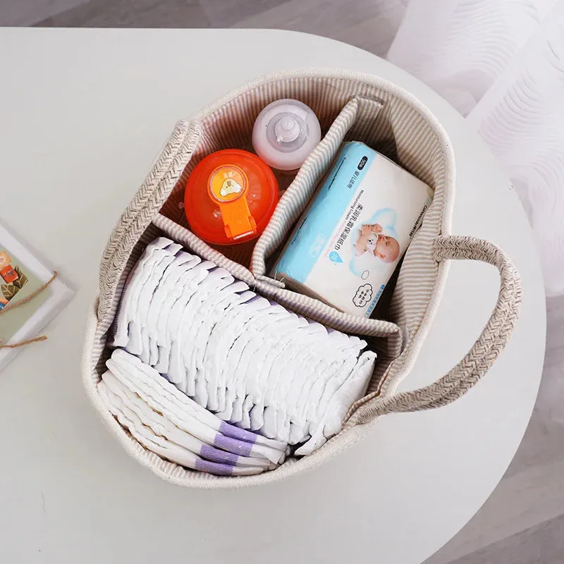 ANYMOM Mommy Diaper Bag Oval Basket Stackers And Caddies Storage Organizer