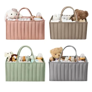 ANYMOM Mommy Diaper Bag Rectangular Line Pattern Basket Storage Stackers And Caddies Storage Organizer