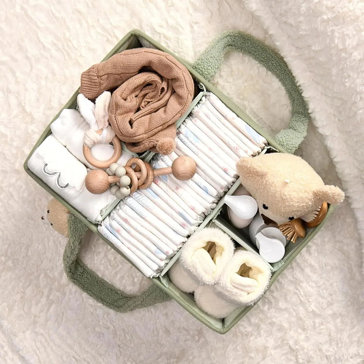 ANYMOM Mommy Diaper Bag Rectangular Plain Basket Storage Stackers And Caddies Storage Organizer