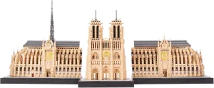Architecture Notre-Dame de Paris Model Building Block Set, Openable Architecture Model Micro Building Kit Collection Building Toy