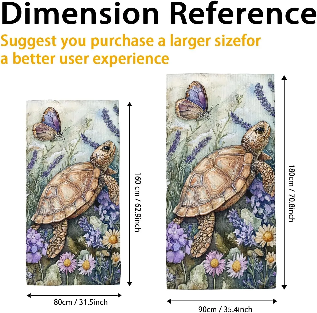 Artistic Sea Turtle Microfiber Beach Towel Blue Nature Design Quick Dry Absorbent Sand Free Soft Lightweight Pool Picnic Essentials 62x31 Inch