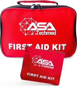 ASA TECHMED 154 Pcs First Aid Kit - Comprehensive Emergency Survival Kit for Home, Car, Travel, Hiking, Camping, and Outdoor Adventures
