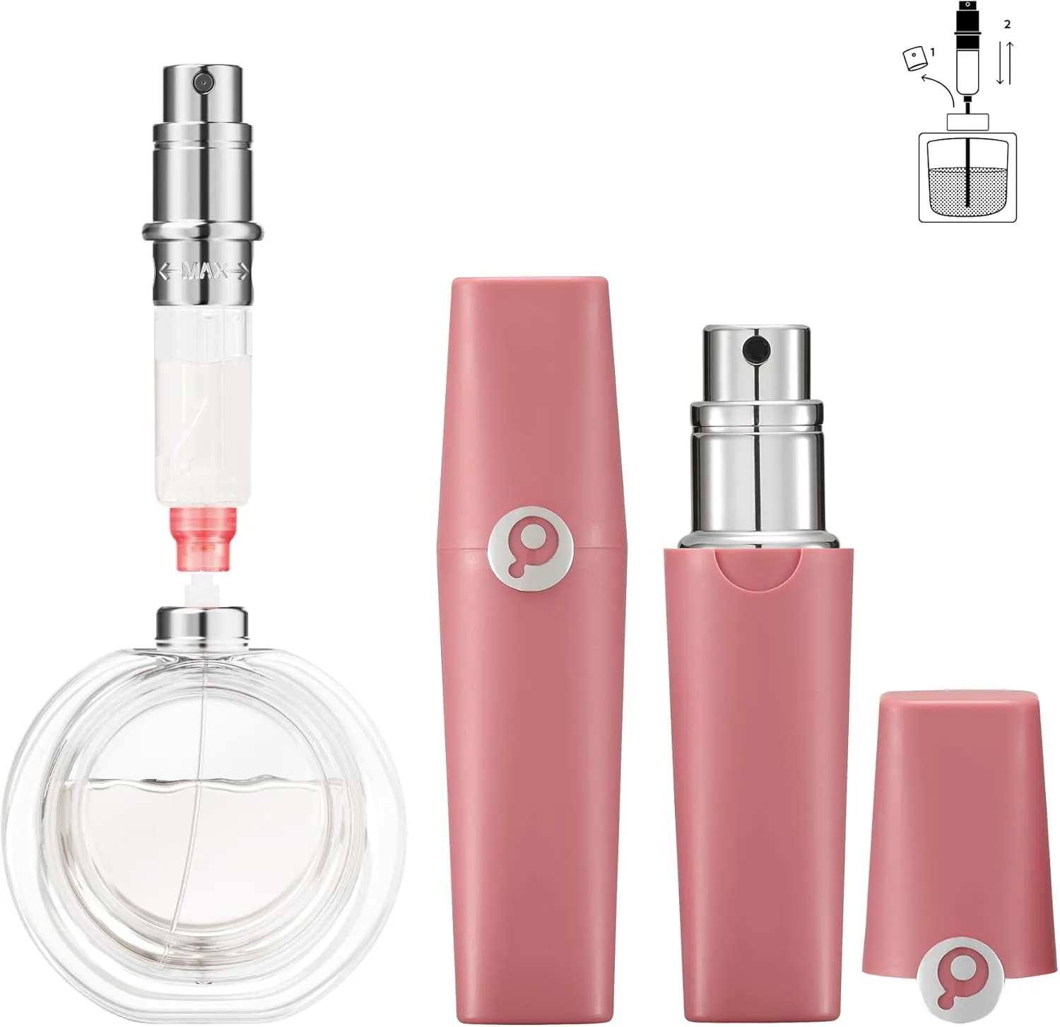 ATOM Refillable Perfume Atomizer (ATOM01, PINK)