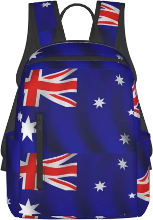 Australian flag Lightweight Backpack Travel Shoulder Bag with Stylish Print, Leisure Day Trips Shopping Backpack