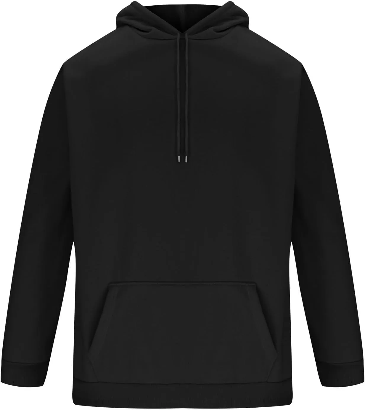 Aymnlox Mens Hoodies Classic Long Sleeve Relaxed Fit Hooded Pullover Fall Fashion Sweatshirt Solid Color Hoodie With Pockets