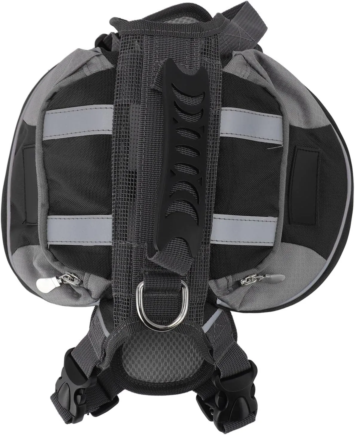 AYNEFY Dog Backpack Saddle Bag Adjustable Harness Saddlebag, Reflective Safety Side Pockets Vest, Dog Pack for Hiking, Camping, Traveling Medium Large with (Black)