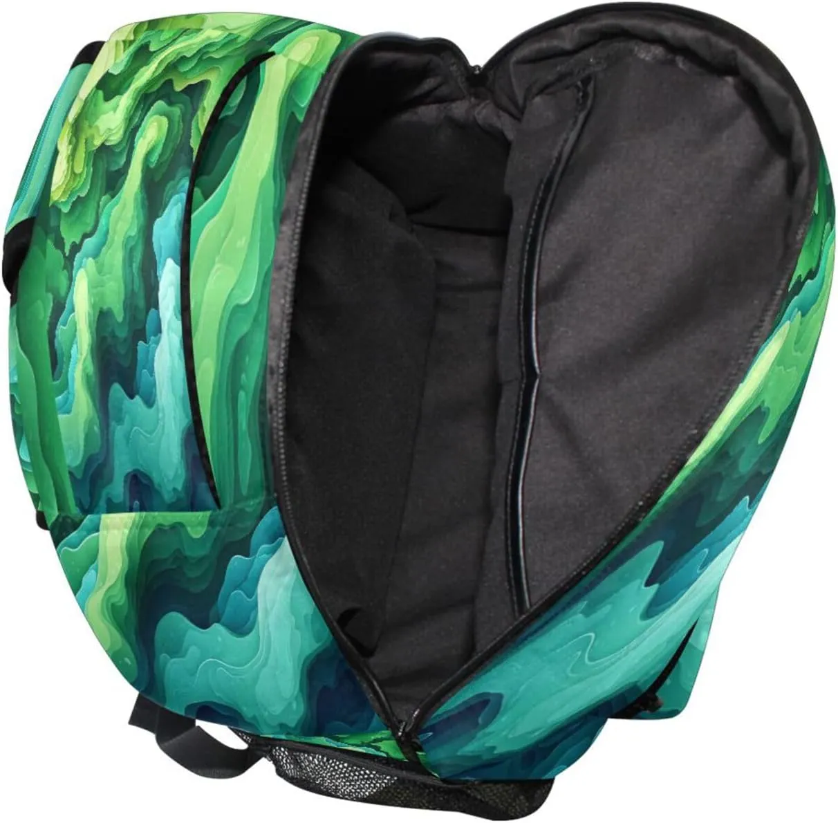 Backpacks for Teens Boys Girls Waterproof Stylish Travel Bags with Chest Strap for Travel Trip Spinach Landscape Style