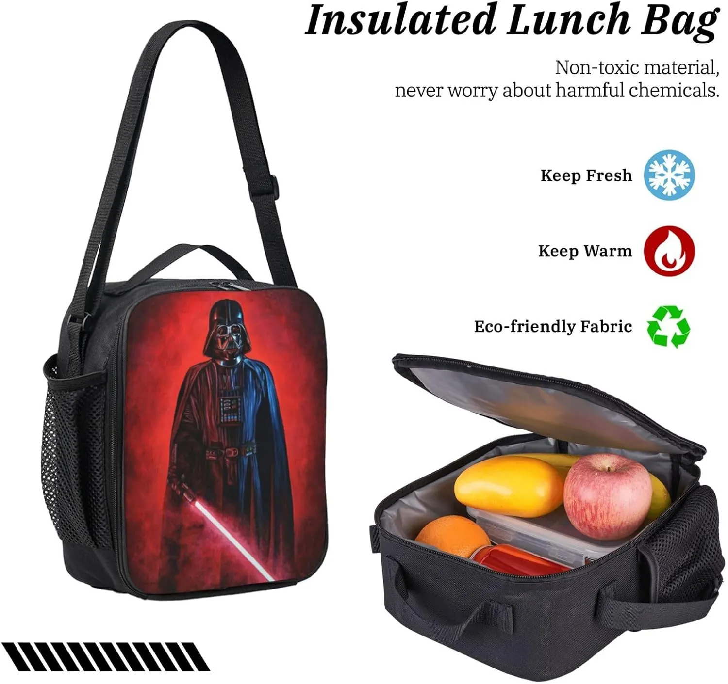 Backpacks Pen Bag Lunch Bag Set Darth Lightsaber Vader Casual Elementary Daypacks Lightweight Elementary Laptop Backpack Camping Travel Bookbag
