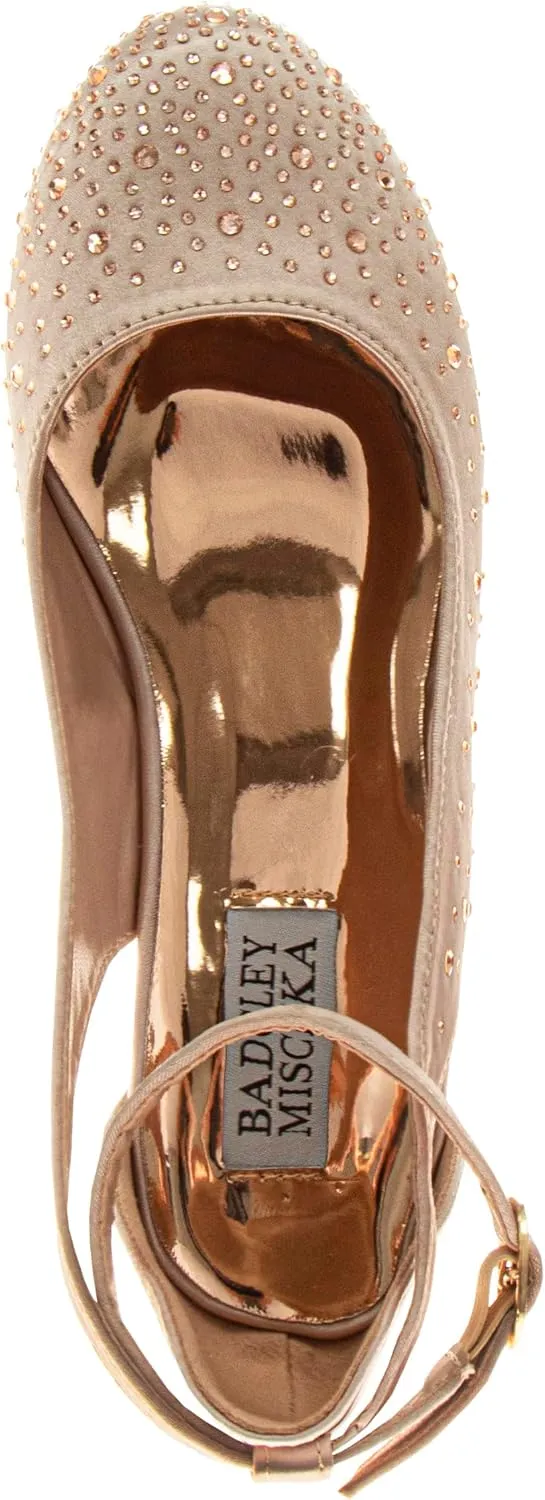 Badgley Mischka Heel Dress Pumps Closed Toe Rhinestone Shoes for Girl Kids (Silver/Gold/White/Black) (Little Kid - Big Kid)
