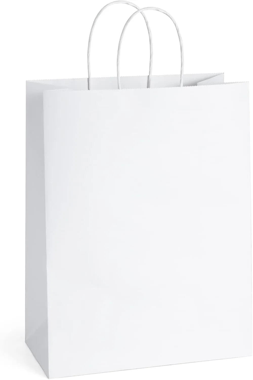 BagDream 10x5x13 25Pcs Gift Bags White Paper Shopping Bags with Handles Bulk, for Retail, Merchandise, Party Favor, Recyclable Paper Sacks