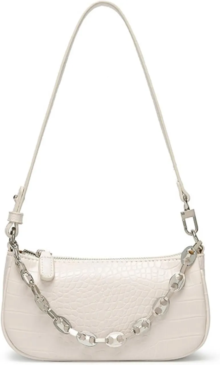 Bags for Women Women's crossbody bag, fashionable handbag, armpit bag, trendy women's bag(White)