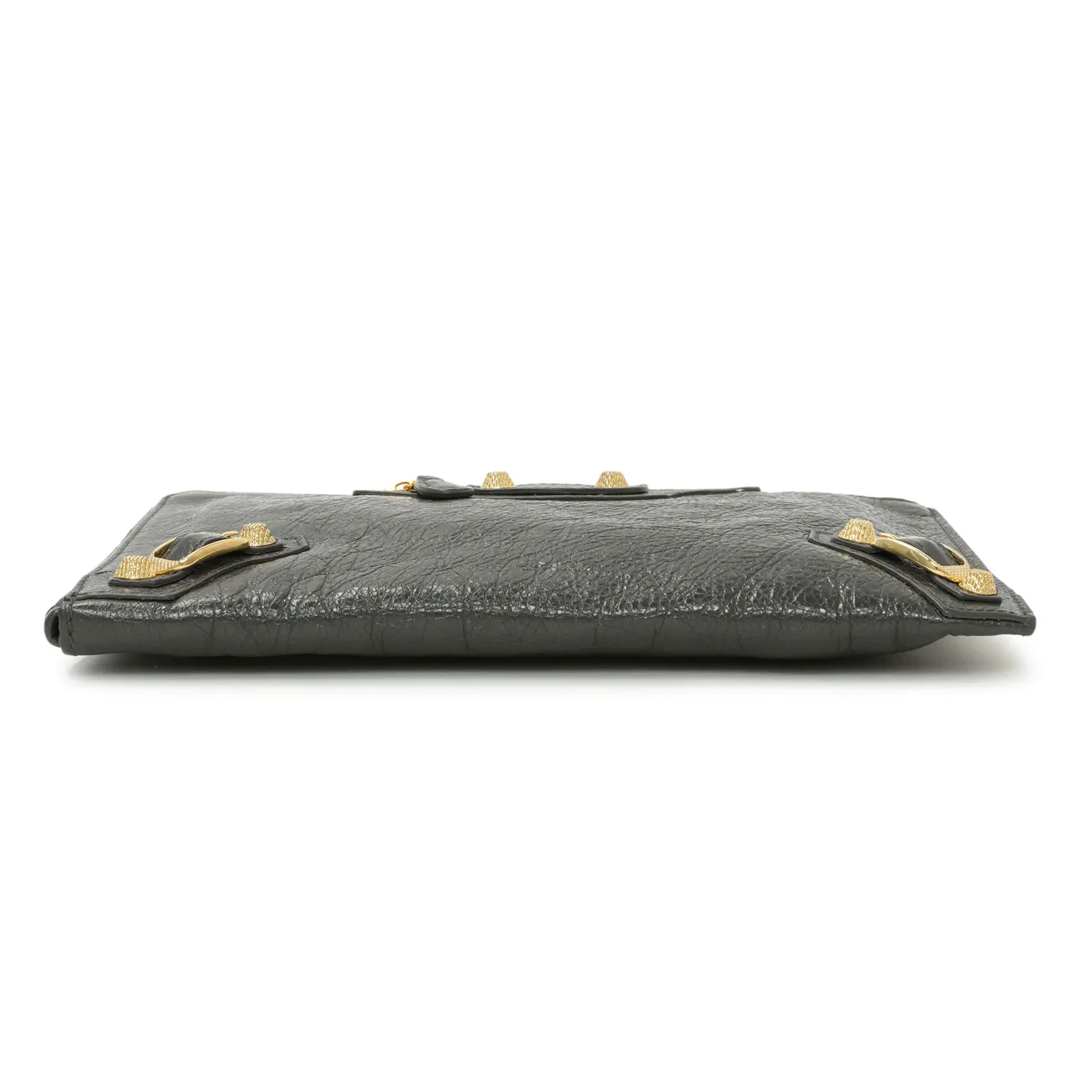 Balenciaga Gris Fossile Lambskin Giant 12 Zip Pouch