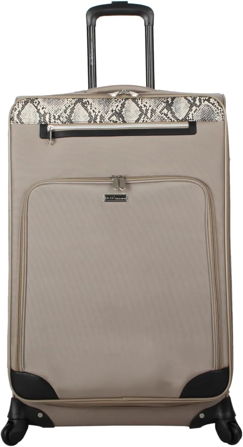 BCBGeneration 28"" Luggage with Spinner Wheels Expandable Softside Large Suitcase, Khaki