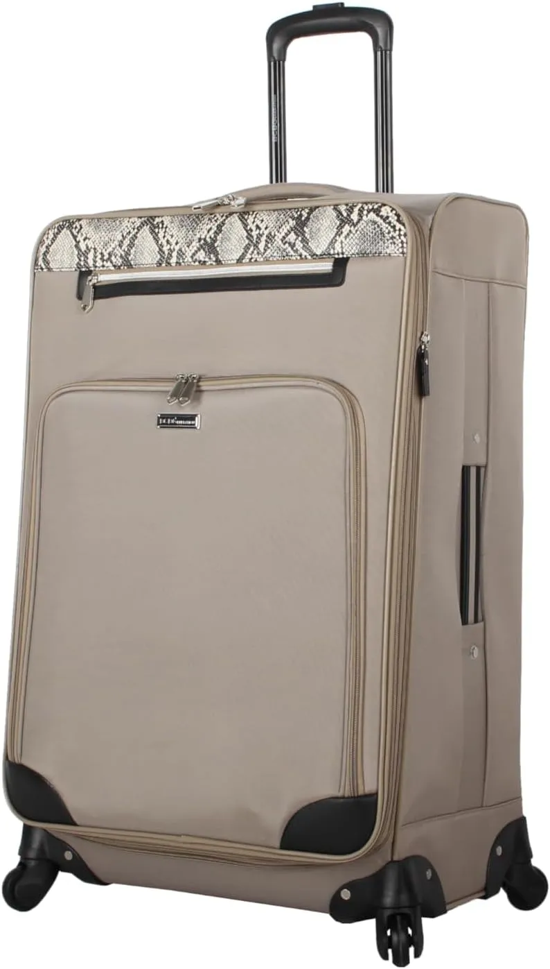 BCBGeneration 28"" Luggage with Spinner Wheels Expandable Softside Large Suitcase, Khaki