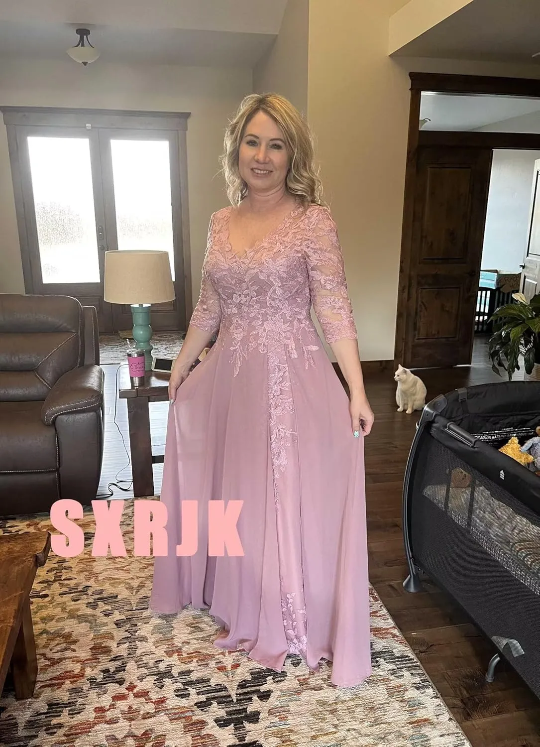Beaded Applique Mother of The Bride Dresses for Wedding 2025 Chiffon Mother of The Groom Dress Long