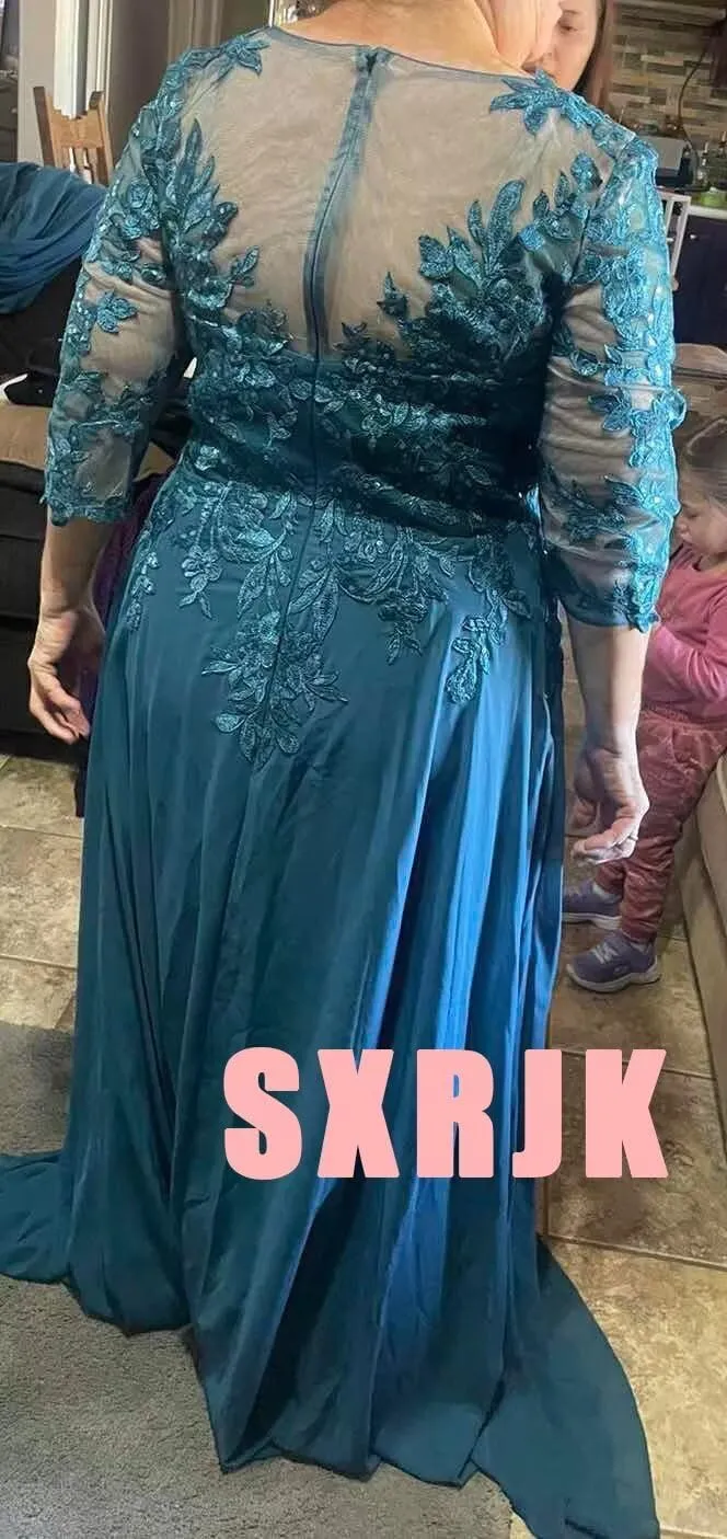 Beaded Applique Mother of The Bride Dresses for Wedding 2025 Chiffon Mother of The Groom Dress Long