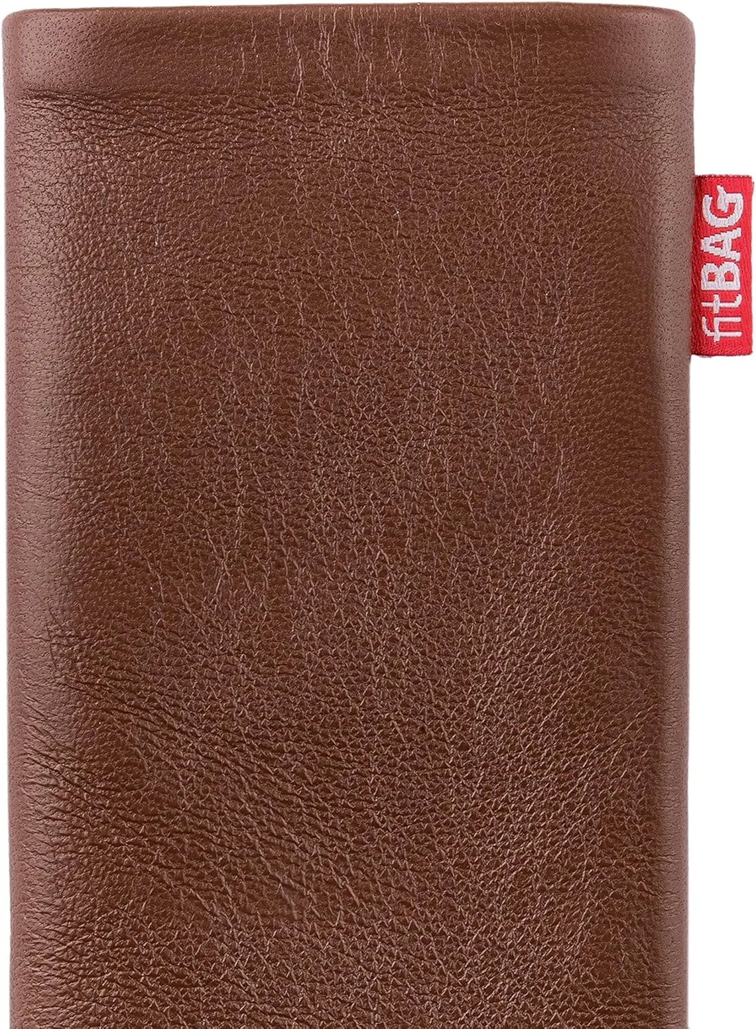 Beat Brown Custom Tailored Sleeve for Mobistel Cynus T8. Fine Nappa Leather Pouch with Integrated Microfibre Lining for Display Cleaning