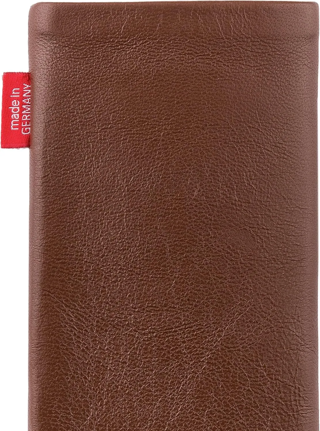 Beat Brown Custom Tailored Sleeve for Mobistel Cynus T8. Fine Nappa Leather Pouch with Integrated Microfibre Lining for Display Cleaning