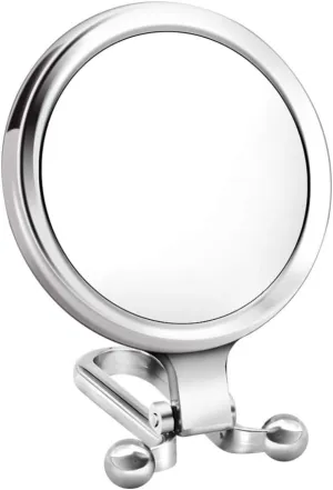 Beaupretty 10x Magnifying Handheld Makeup Mirror, Compact Size Folding Vanity Round Mirror with Adjustable Handle for Travel, Shaving, Bathrrom, Tabletop, Makeup for Girls