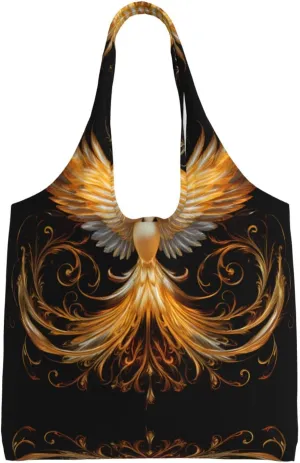 Beautiful Phoenix Printed canvas bag-suitable for shopping bags, fashionable women's bags