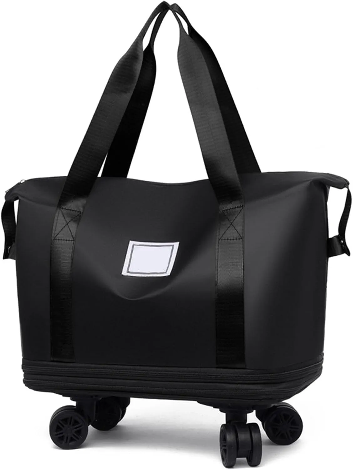 Beente Travel Bag with Wheels, 2025 New Large Capacity Travel Bag - Universal Wheel Removable, Foldie Travel Bags Expandable (Black)