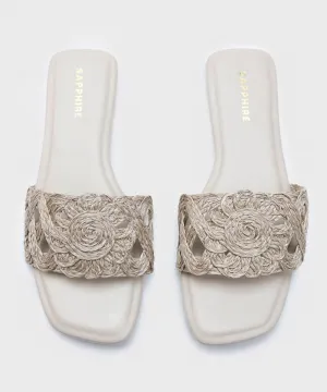 Beige Jute Flats