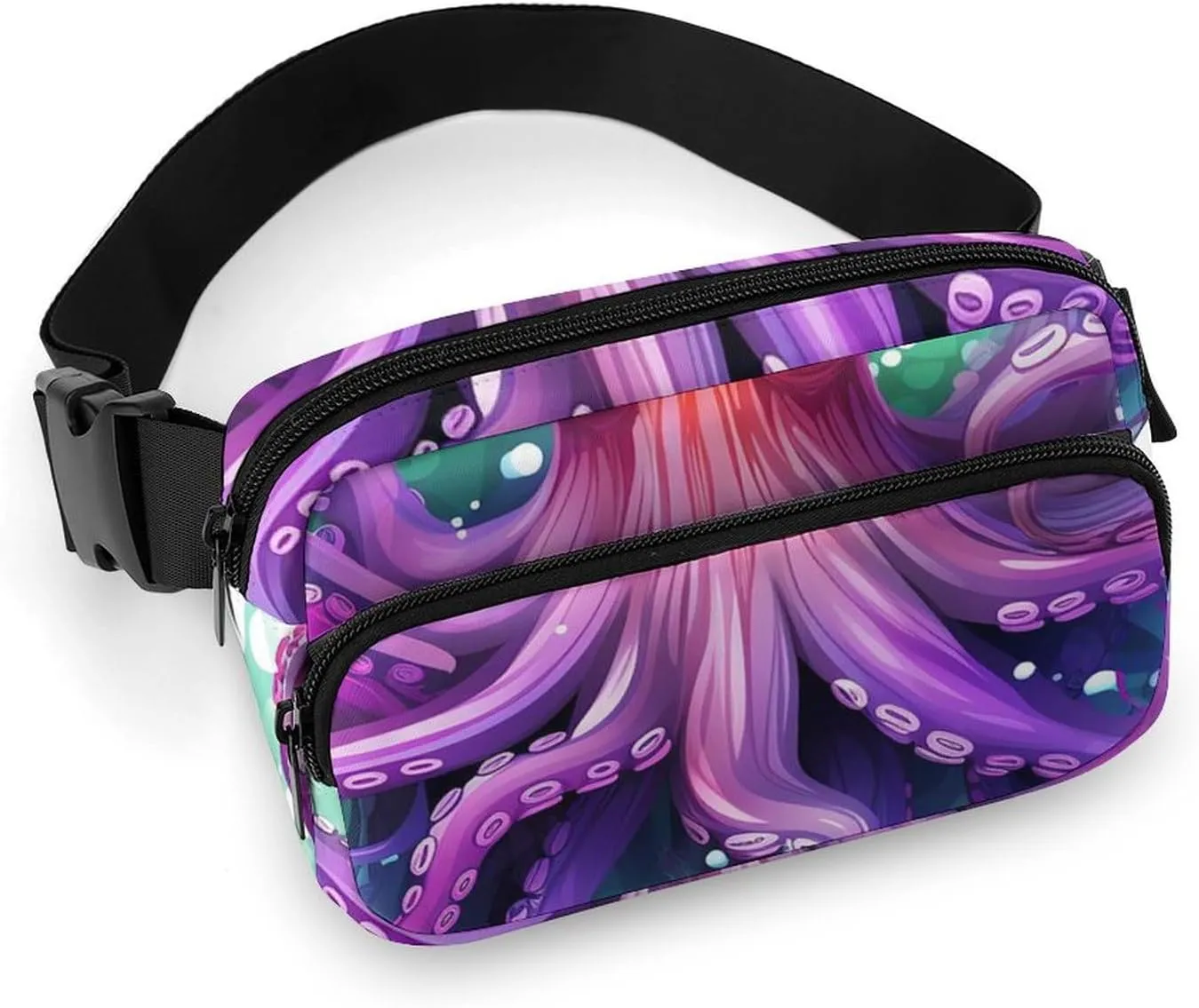 Belt Bag Fanny Pack Waist Bag Colorful Octopus Crossbody Bags for Women Bum Bag Everywhere Belt Bag
