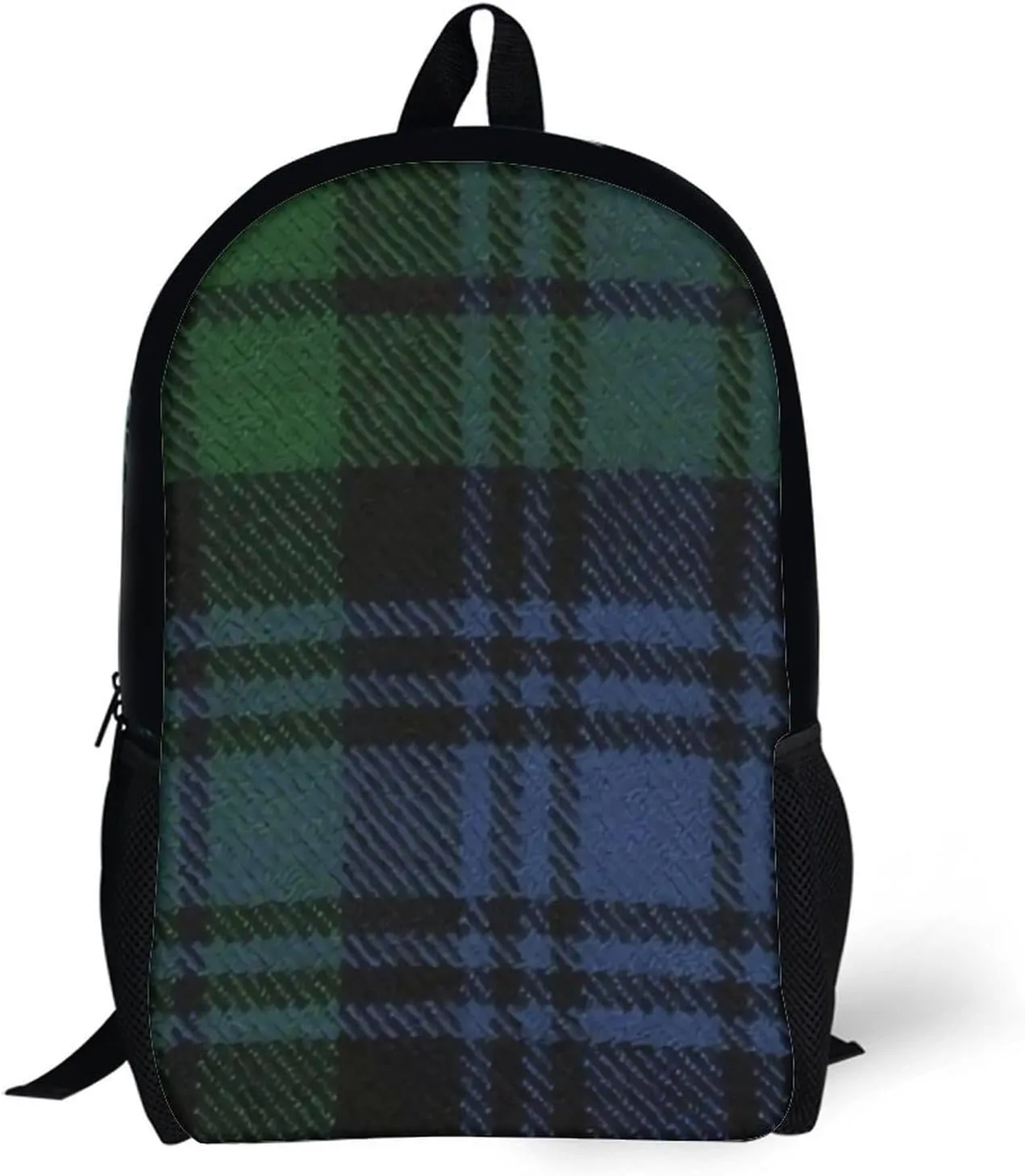 Black Watch Ancient Original Scottish Tartan Pattern Backpack Lightweight Waterproof Backpacks Laptop Backpack for Unisex Casual Travel Daypacks Large Capacity