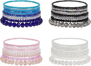 Bohemia Beaded Stretch Bracelets Set for Women Stackable Bracelets Summer Beach Jewelry