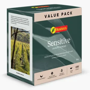 Bosisto's 6Kg Senstive Laundry Powder Refill - Eco Eucalyptus Washing Detergent