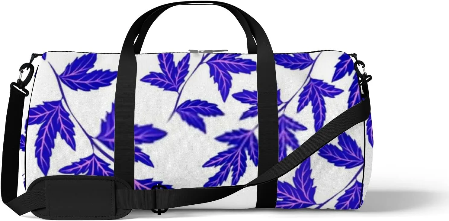 Botanical Seamless Pattern Leaves Bright Summer Sports Bag Tote Bag Waterproof Gym Bag with Shoulder Strap Zipper 2 Side Pockets for Men and Women, Travel and Storage Shoulder Bag.