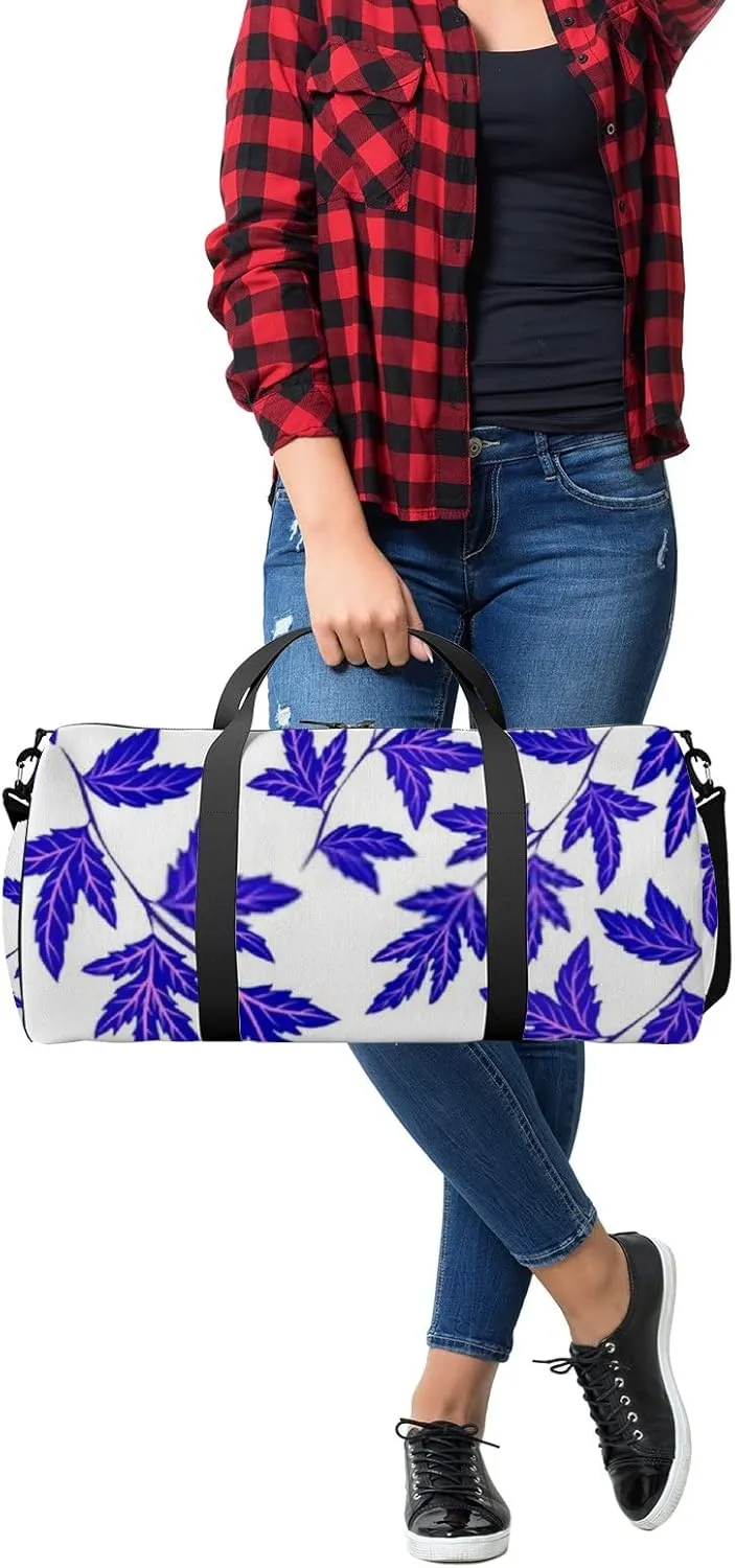 Botanical Seamless Pattern Leaves Bright Summer Sports Bag Tote Bag Waterproof Gym Bag with Shoulder Strap Zipper 2 Side Pockets for Men and Women, Travel and Storage Shoulder Bag.