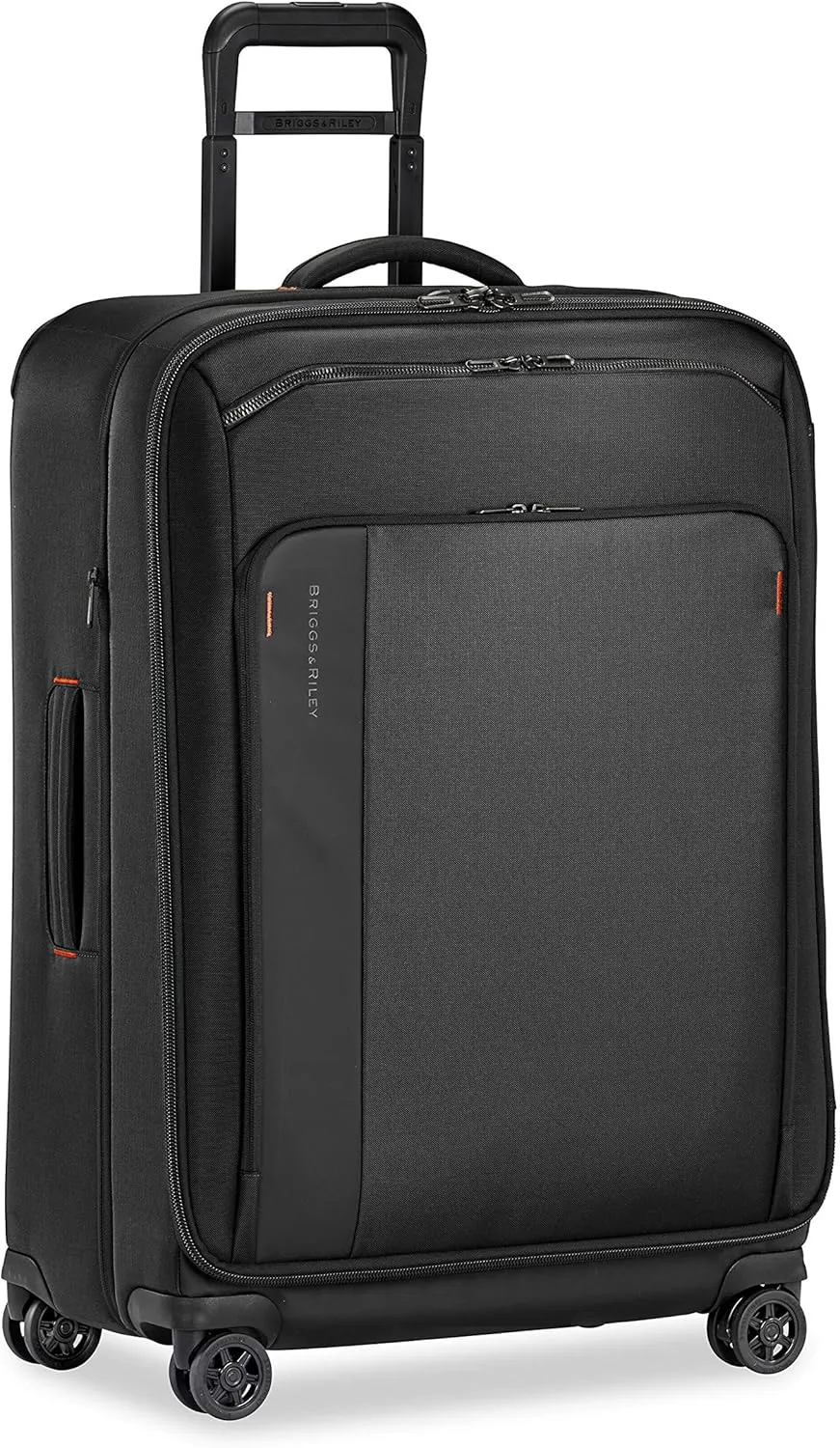 Briggs & Riley 29" Large Expandable Spinner - Checked Luggage for Travel, Suitcases with Wheels, Softside Rolling Bag for Men & Women, Self-Repairing Zipper - ZDX Collection, Black