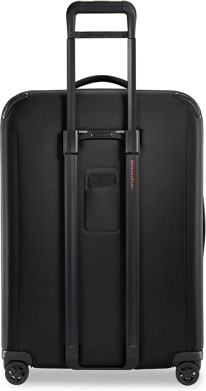 Briggs & Riley 29" Large Expandable Spinner - Checked Luggage for Travel, Suitcases with Wheels, Softside Rolling Bag for Men & Women, Self-Repairing Zipper - ZDX Collection, Black