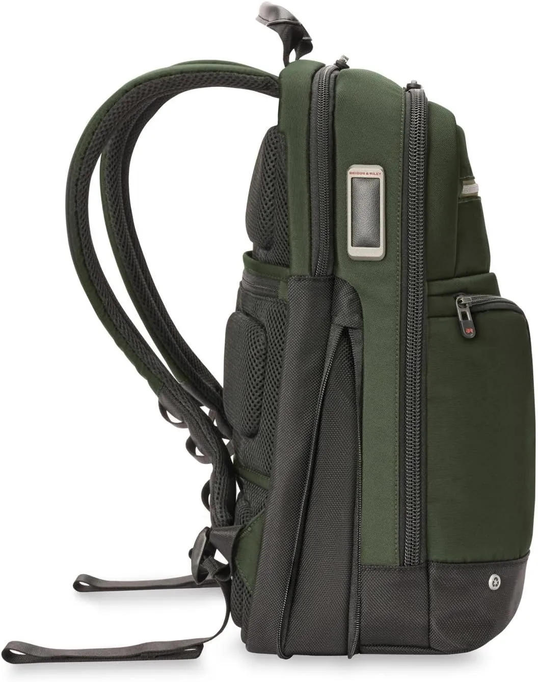 Briggs & Riley Slim Expandable Backpack - Carry On Travel Backpack for Women & Men, Personal Item Bag, Self-Repairing Zippers, Padded Straps, Fits up to 16" Laptop - HTA Collection, Forest