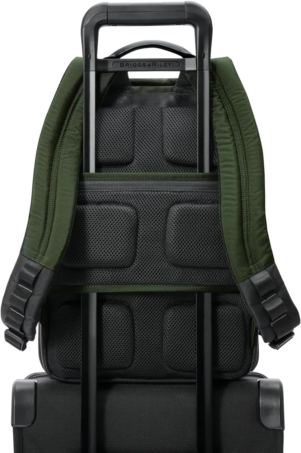 Briggs & Riley Slim Expandable Backpack - Carry On Travel Backpack for Women & Men, Personal Item Bag, Self-Repairing Zippers, Padded Straps, Fits up to 16" Laptop - HTA Collection, Forest