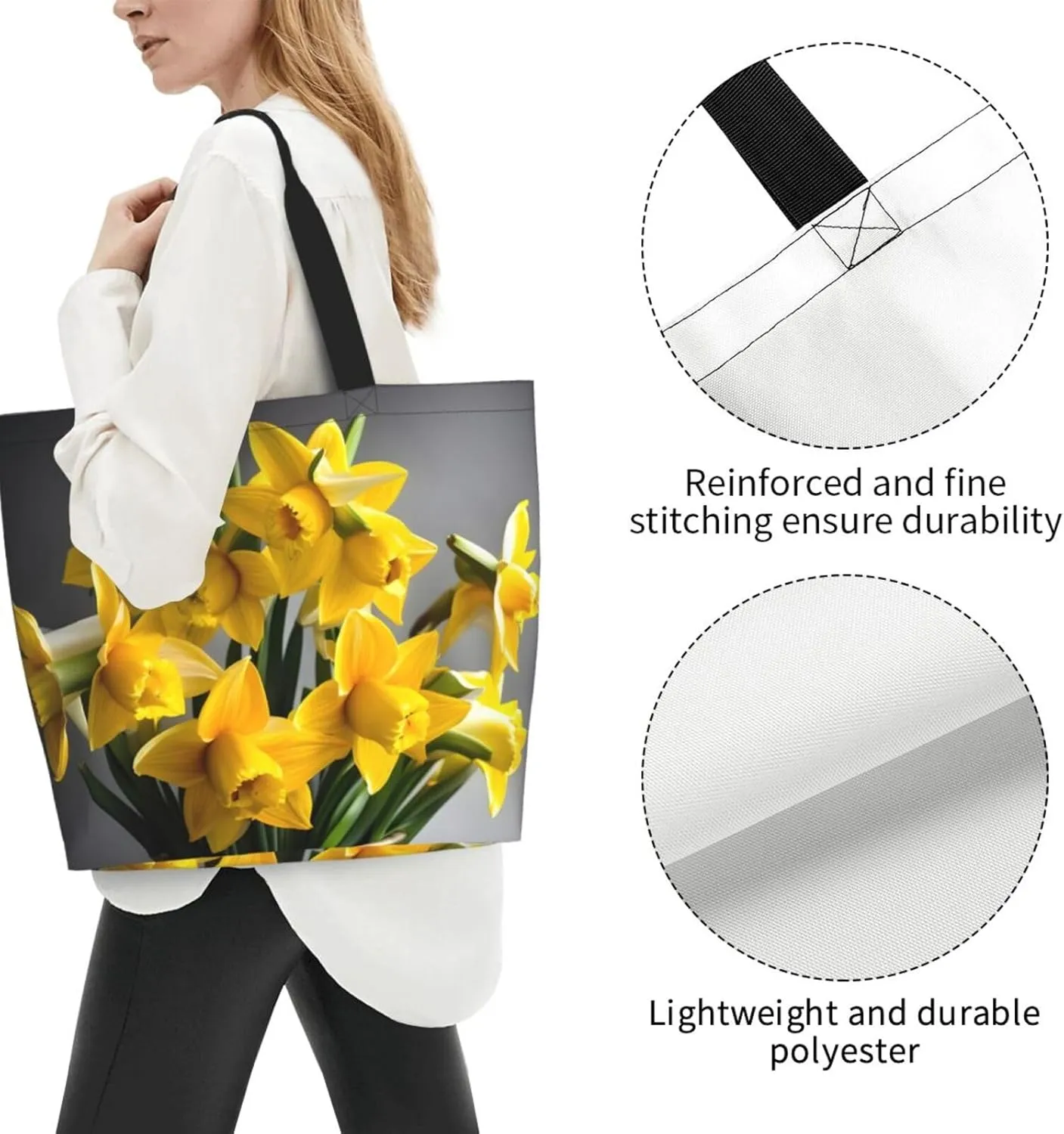 Bright Aqua Blue Turquoise Print Shoulder Bag For Women Shopping Bags Tote Bag Large Storage Handbag Grocery Bags