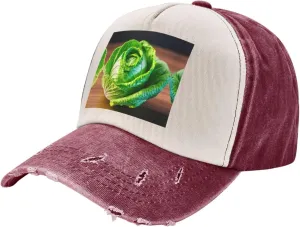 Bright Cabbage Unisex Adjustable and Breathable Sporty Denim Hat,Stylish Baseball Cap for Outdoor Activities