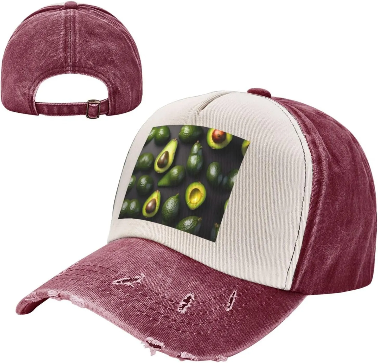 Bright Cabbage Unisex Adjustable and Breathable Sporty Denim Hat,Stylish Baseball Cap for Outdoor Activities