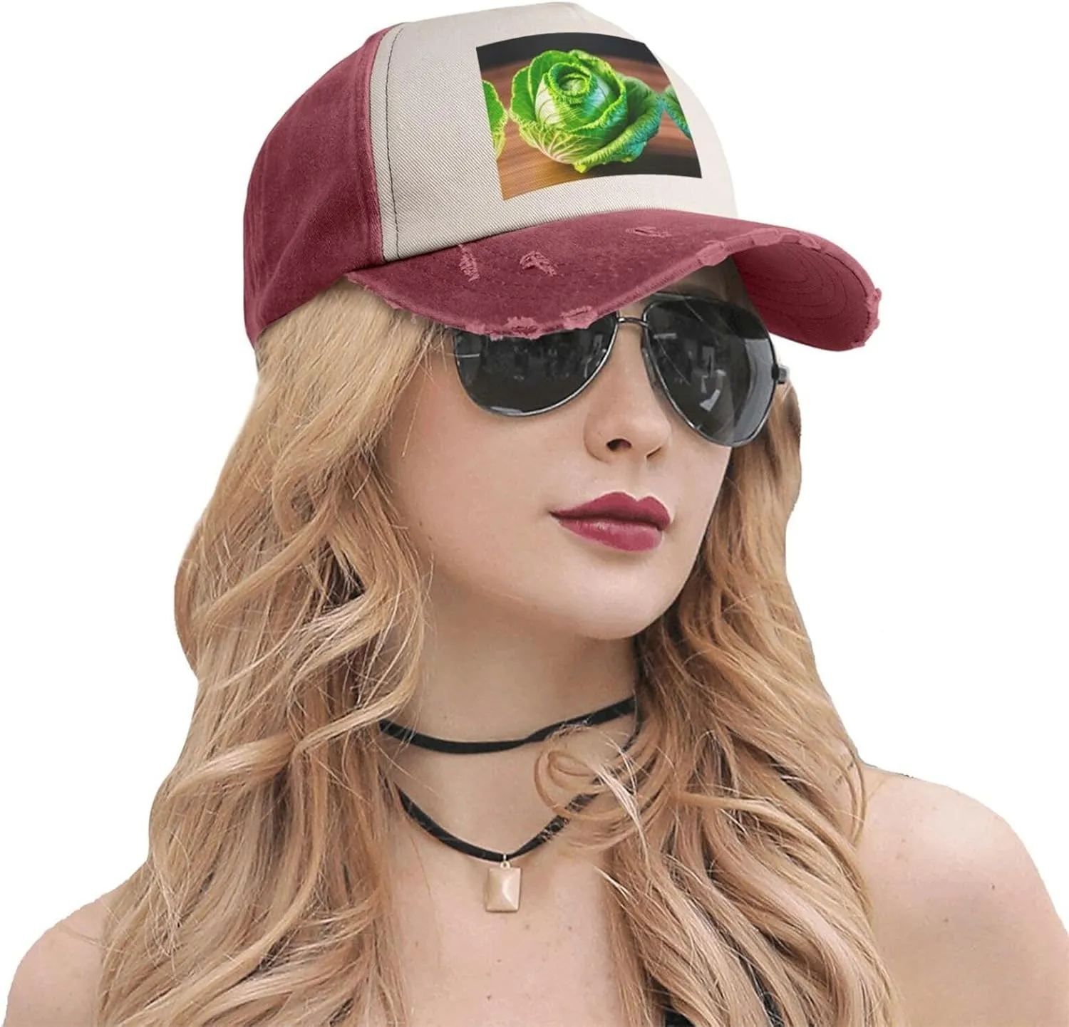 Bright Cabbage Unisex Adjustable and Breathable Sporty Denim Hat,Stylish Baseball Cap for Outdoor Activities