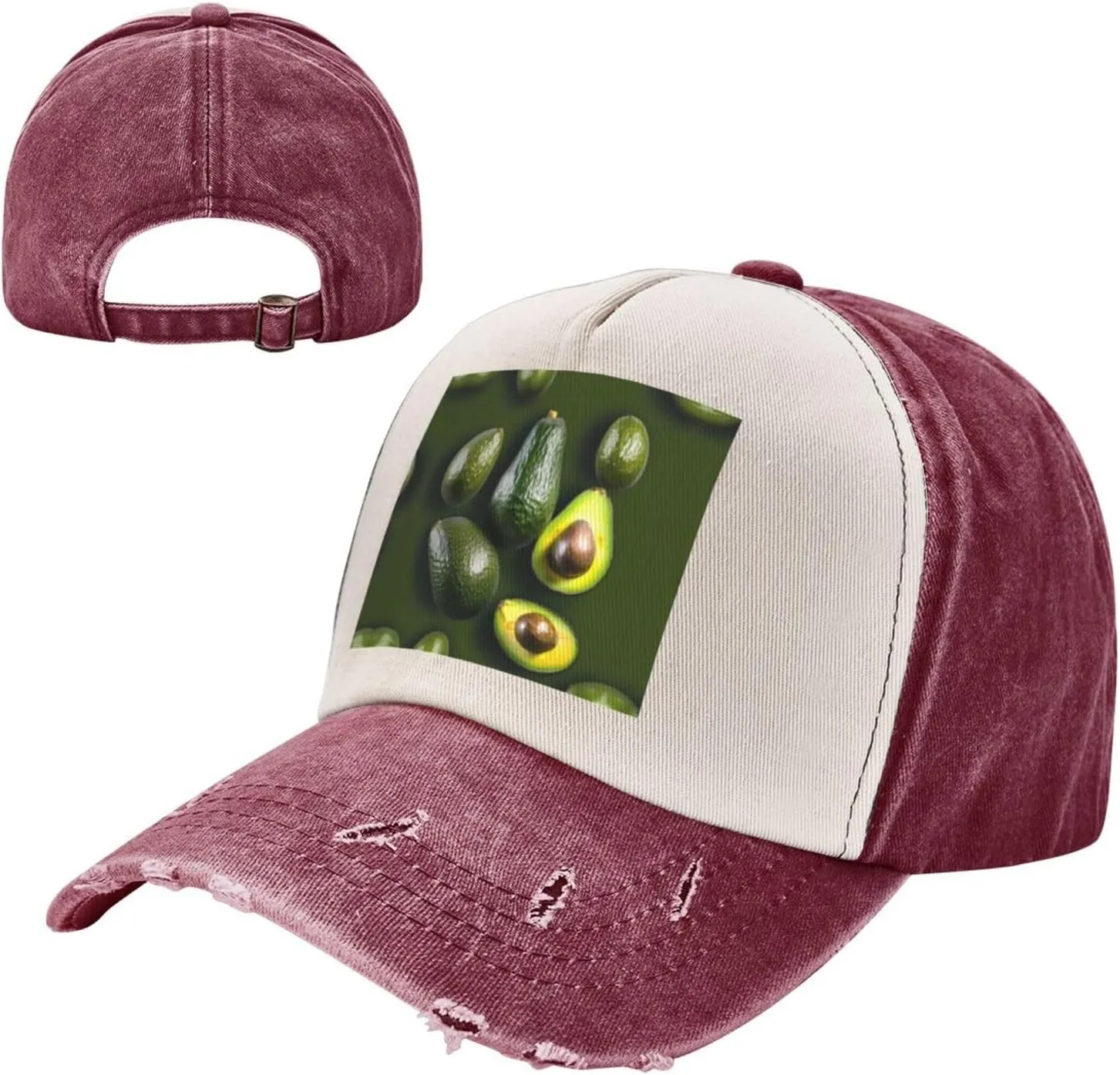 Bright Cabbage Unisex Adjustable and Breathable Sporty Denim Hat,Stylish Baseball Cap for Outdoor Activities