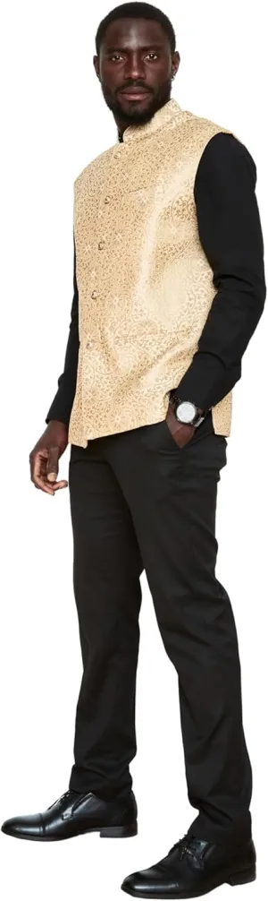 Brocade Silk Jacket Vest, Classic Formal Wear, Dressy Outerwear, Evening Wear Jackets, Trendy Formal Attire