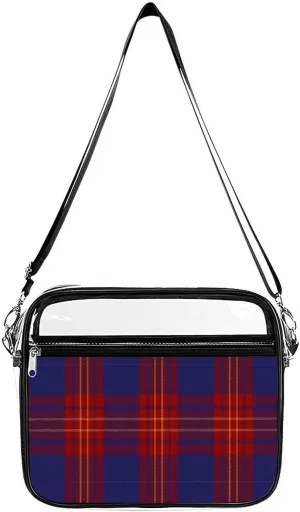 Butler Fashion Tartan Fashionable Transparent Crossbody Bag
