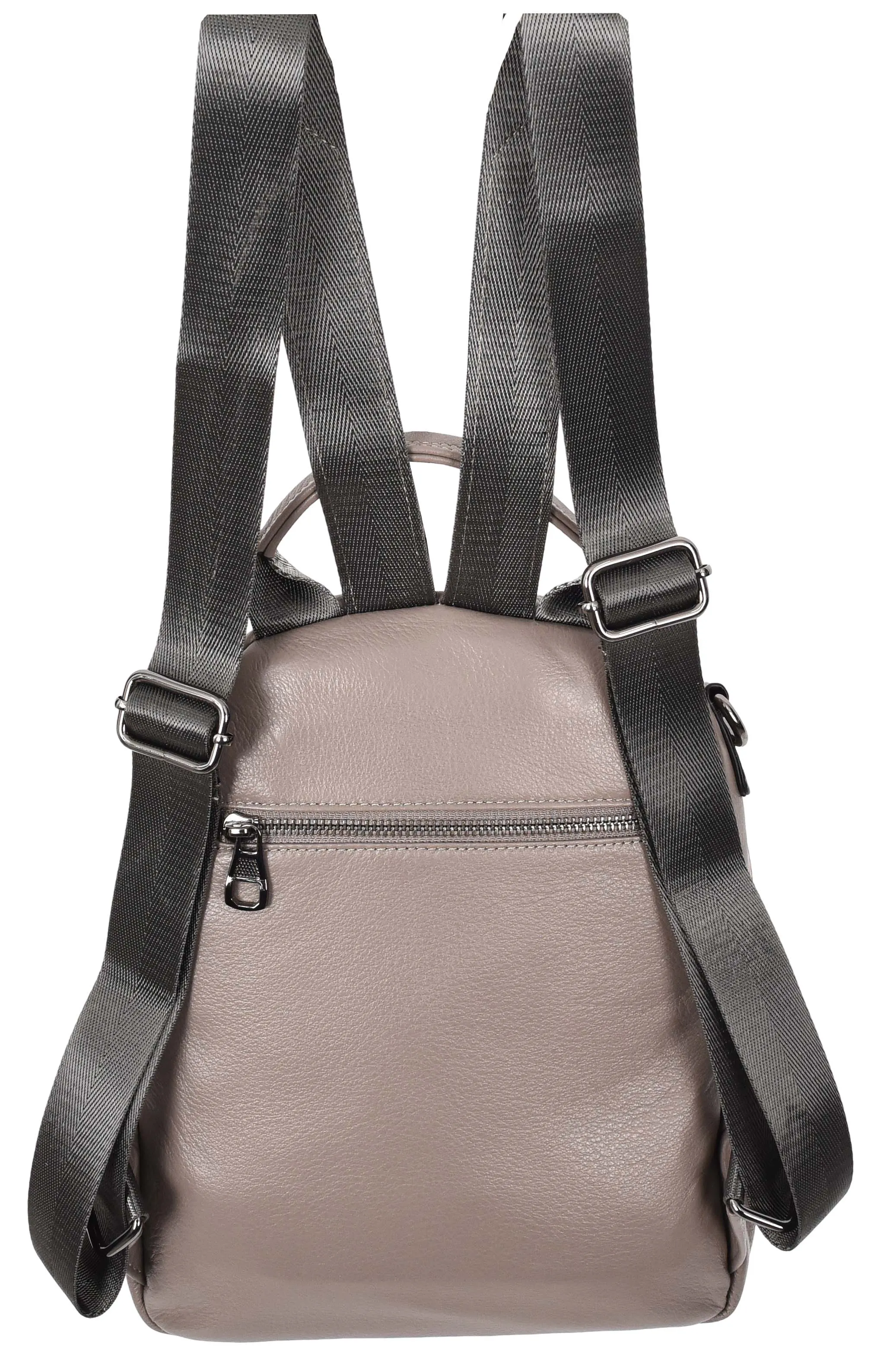 Calgary Women's Organiser Genuine Leather Backpack Grey