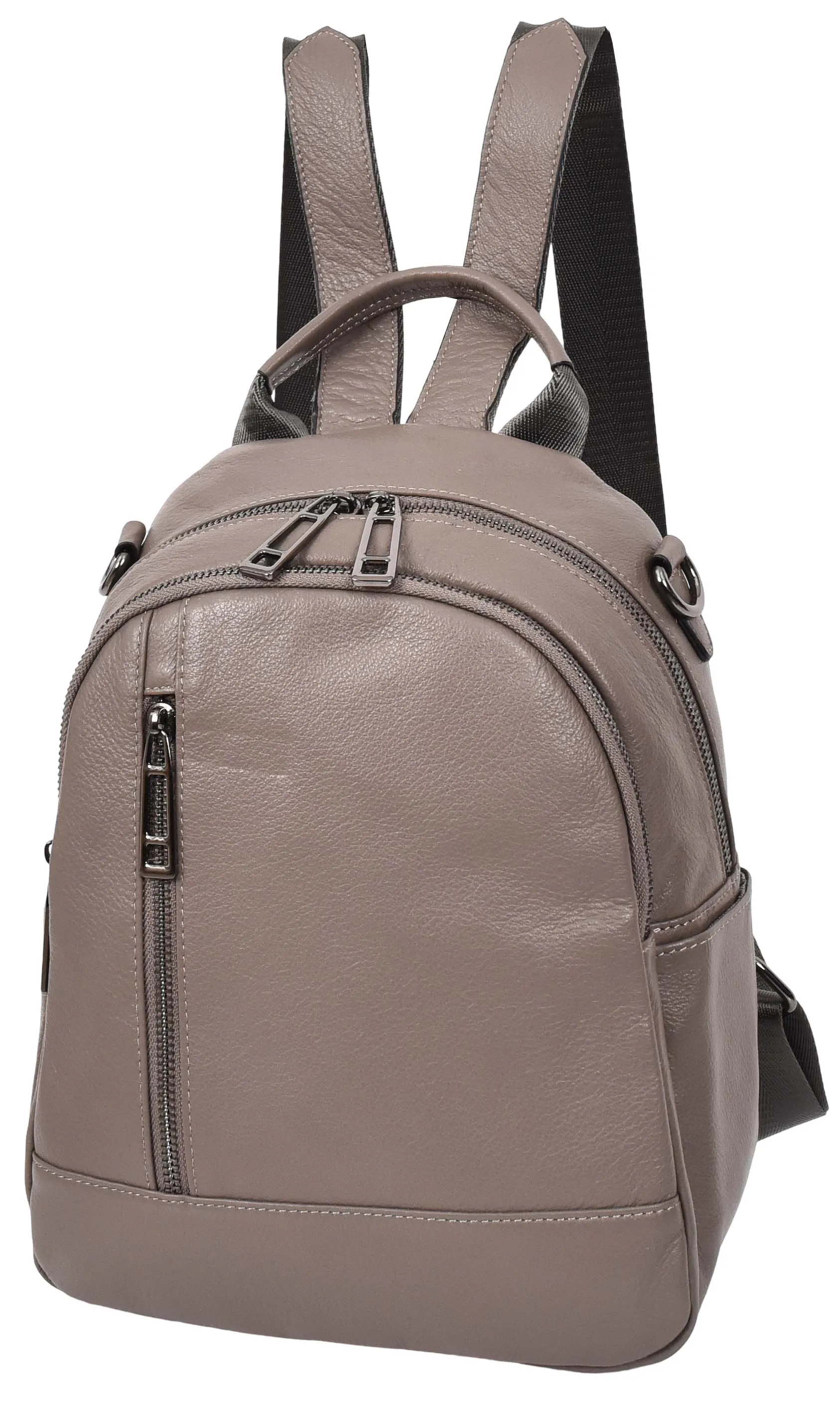 Calgary Women's Organiser Genuine Leather Backpack Grey