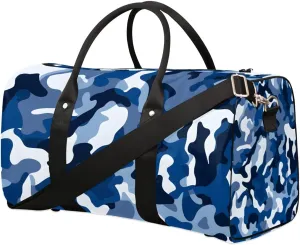 Camo Travel Duffel Bag for Women Men Waterproof Foldable Overnight Weekender Bag Large Capacity Sports Gym Bag