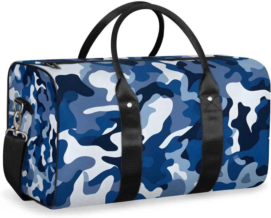 Camo Travel Duffel Bag for Women Men Waterproof Foldable Overnight Weekender Bag Large Capacity Sports Gym Bag