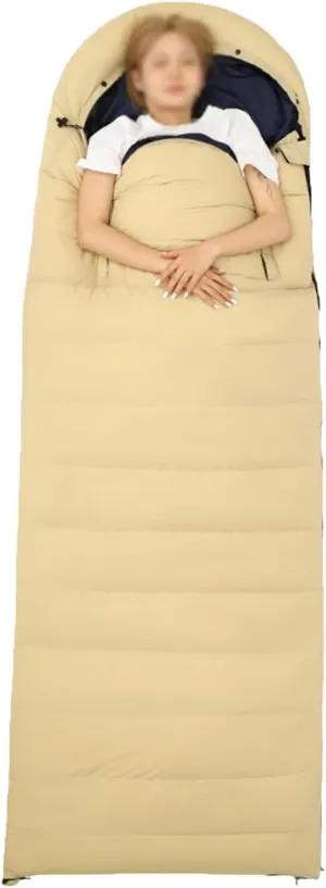Camping Sleeping Bag, Lightweight Wearable Sleeping Bags with Arm Holes and Pillow Can Be Spliced for Two People, Waterproof and Warm,Suitable for Adults