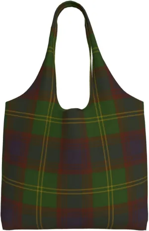 Canvas Shoulder Tote Bags For Women And Men, Reusable Grocery Bags, Large Capacity Urquhart Ancient Tartan Printed